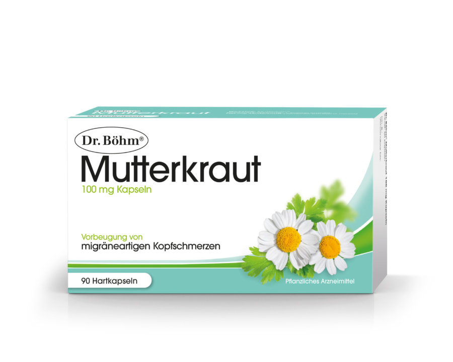 Dr. Böhm® Mutterkraut 100 mg Kapseln, Vorbeugung von migräneartigen Kopfschmerzen