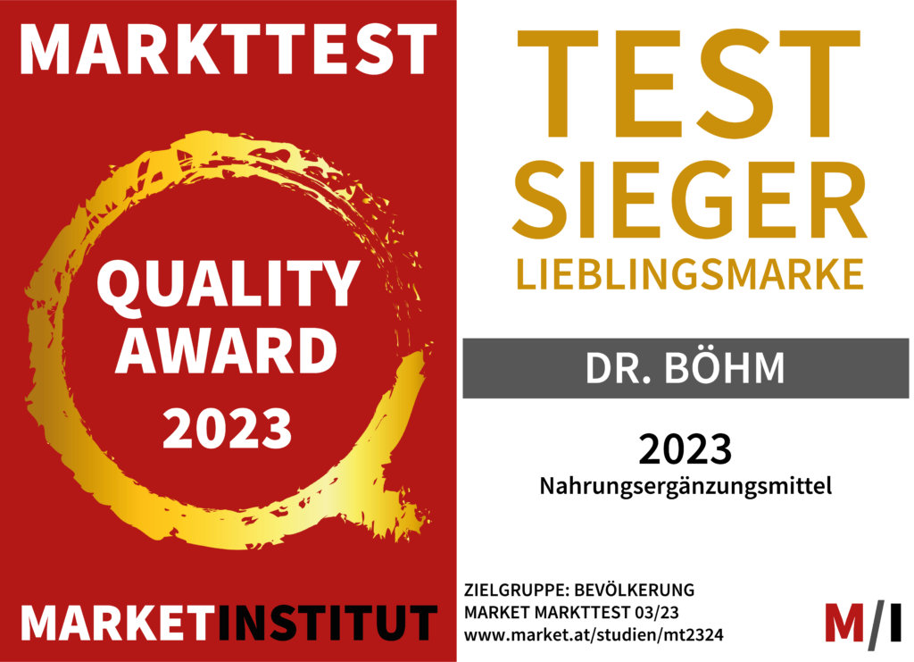 Dr. Böhm® ist die Lieblingsmarke 2023 im Bereich Narungsergänzungsmittel