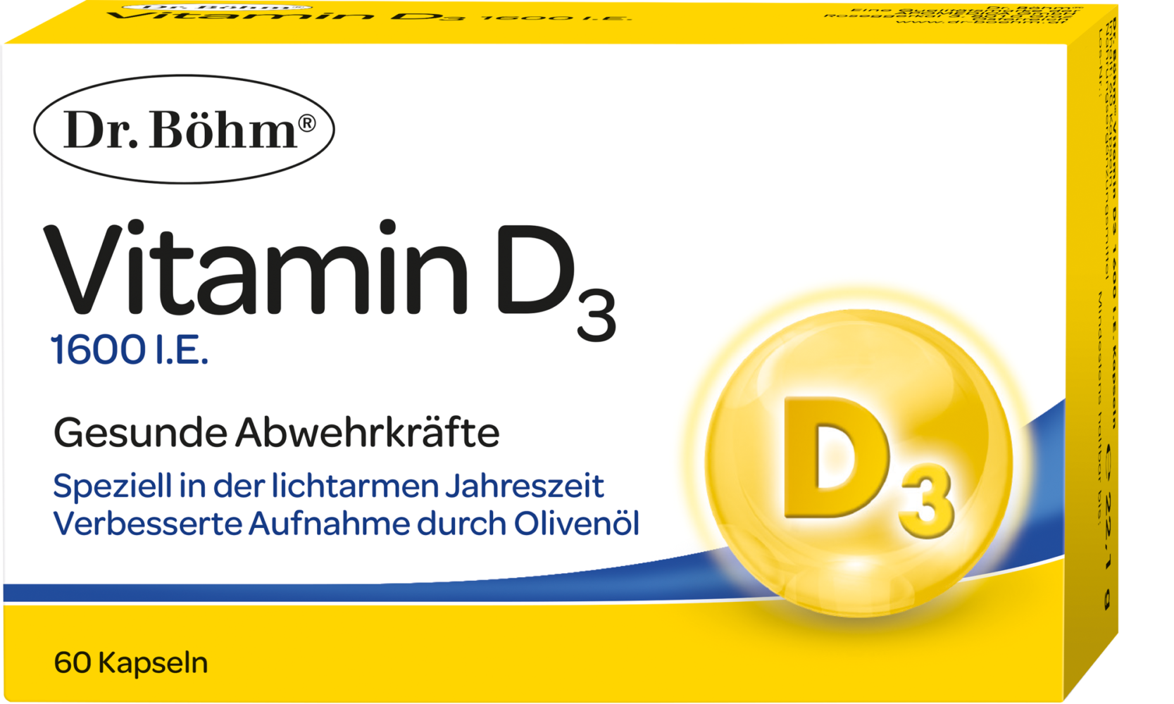 Dr. Böhm® Vitamin D3 1600 I.E. - gesunde Abwehrkräfte