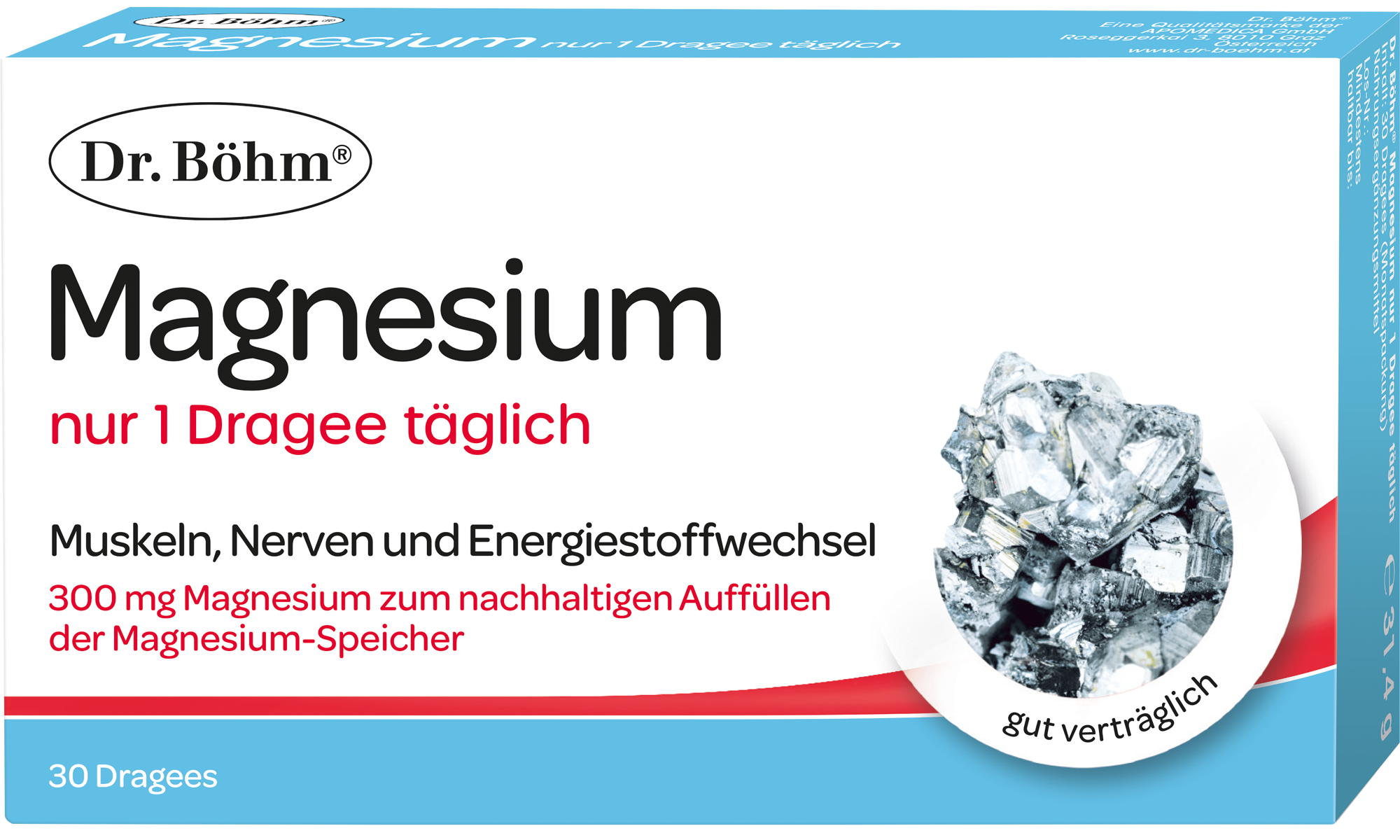 Dr. Böhm® Magnesium nur 1 Dragee täglich