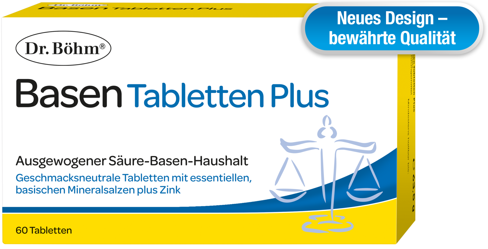 Neues Design - bewährte Qualität - Dr. Böhm® Basen Tabletten Plus