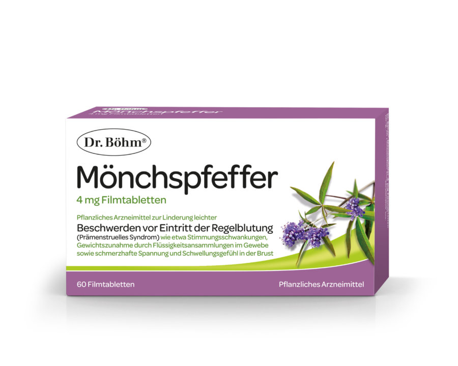 Dr. Böhm® Mönchspfeffer, pflanzliches Arzneimittel zur Linderung leichter Beschwerden vor Eintritt der Regelblutung